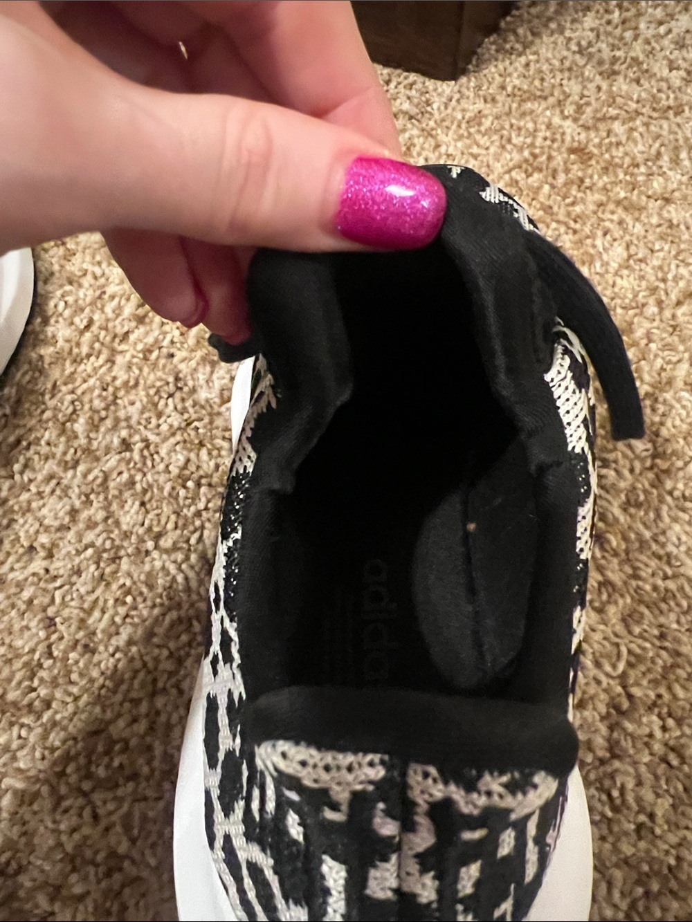 adidas Women's Black and White Leopard Print Sneakers Size 7 - Picture 14 of 14